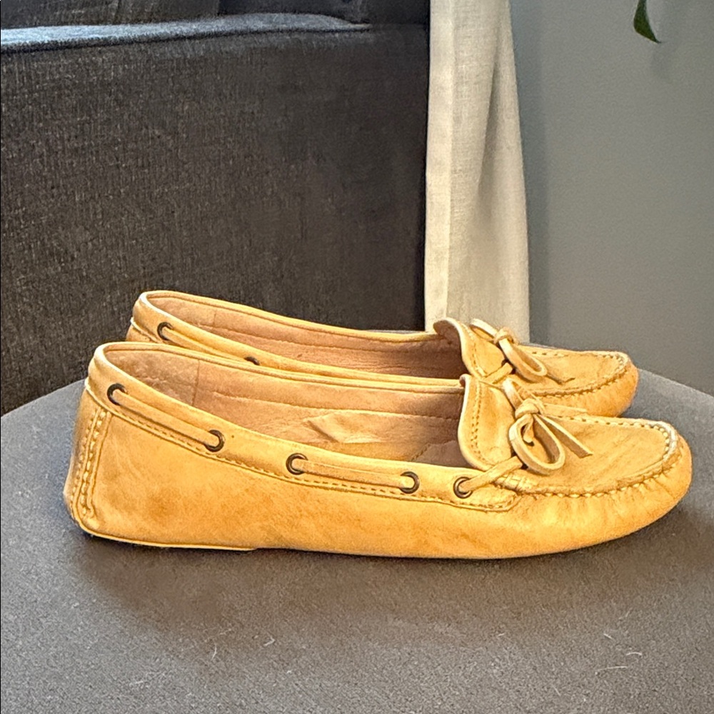 Frye Reagan Campus Driver Banana Womens 7M Leather Moccasin Loafers - Picture 8 of 10